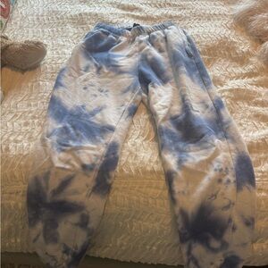 Wild Fable Blue and White Tie-Dye Sweatpants